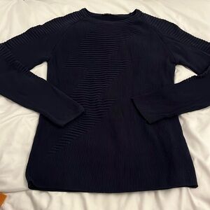 Blue designed sweater